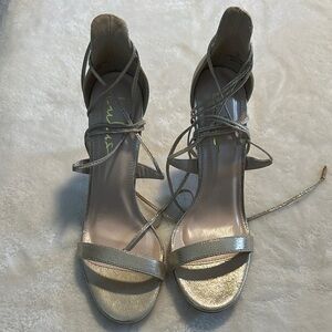 Elegant Gold Strappy heels